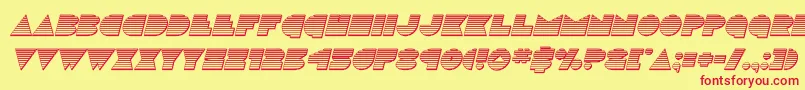 Шрифт discodeckchromeital – красные шрифты на жёлтом фоне