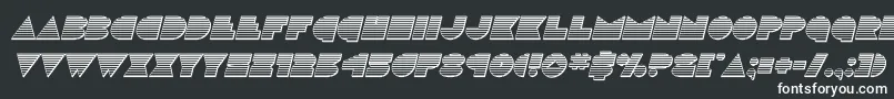 discodeckchromeital-Schriftart – Weiße Schriften auf schwarzem Hintergrund