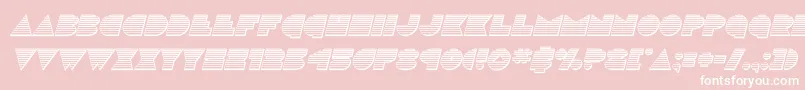 discodeckchromeital-Schriftart – Weiße Schriften auf rosa Hintergrund