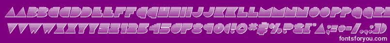 Police discodeckchromeital – polices blanches sur fond violet