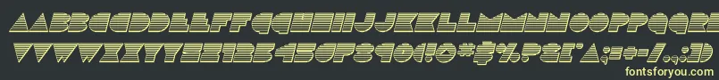 discodeckchromeital Font – Yellow Fonts on Black Background