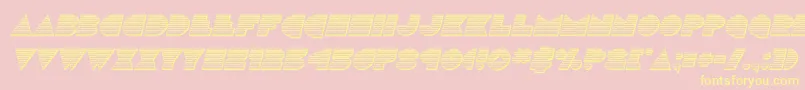discodeckchromeital Font – Yellow Fonts on Pink Background