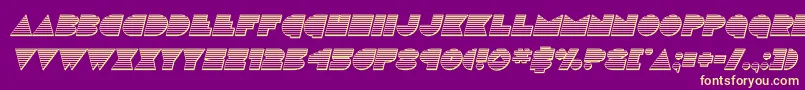 discodeckchromeital Font – Yellow Fonts on Purple Background