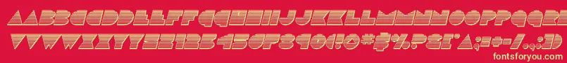 Fonte discodeckchromeital – fontes amarelas em um fundo vermelho