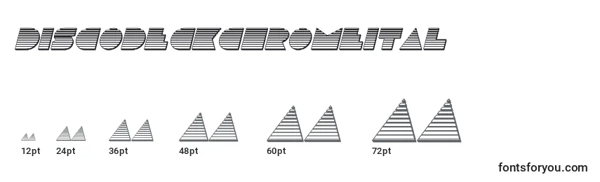 Размеры шрифта Discodeckchromeital (125163)