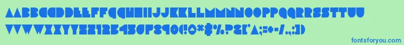 discodeckcond Font – Blue Fonts on Green Background