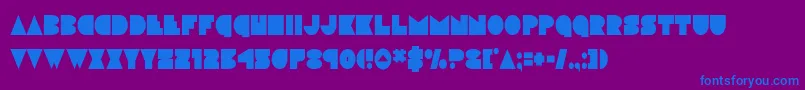 フォントdiscodeckcond – 紫色の背景に青い文字