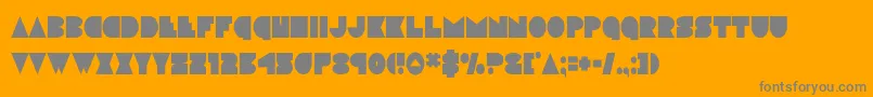 discodeckcond Font – Gray Fonts on Orange Background