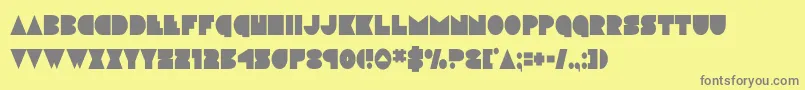 discodeckcond-fontti – harmaat kirjasimet keltaisella taustalla
