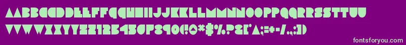 フォントdiscodeckcond – 紫の背景に緑のフォント