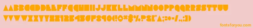 discodeckcond Font – Orange Fonts on Pink Background