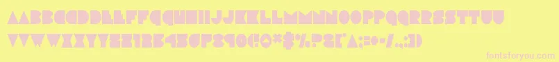 discodeckcond Font – Pink Fonts on Yellow Background