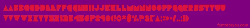 discodeckcond Font – Red Fonts on Purple Background