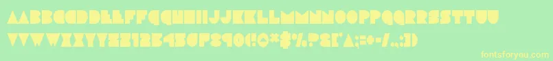 discodeckcond Font – Yellow Fonts on Green Background