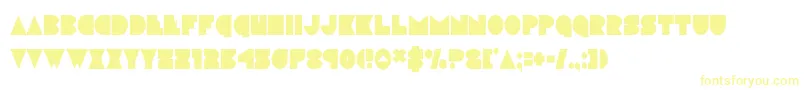 Czcionka discodeckcond – żółte czcionki na białym tle