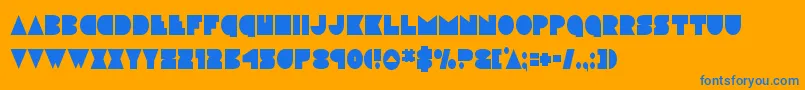 discodeckcond Font – Blue Fonts on Orange Background