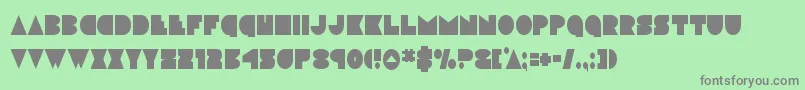 フォントdiscodeckcond – 緑の背景に灰色の文字