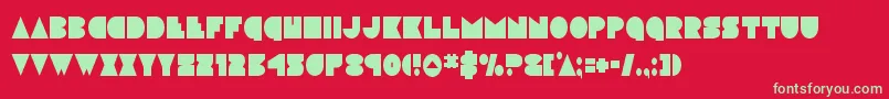 discodeckcond Font – Green Fonts on Red Background