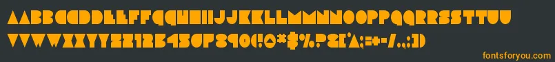 discodeckcond Font – Orange Fonts on Black Background