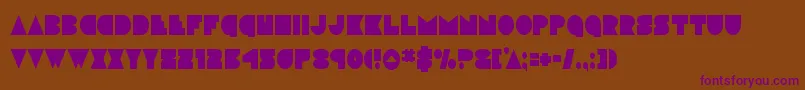 discodeckcond Font – Purple Fonts on Brown Background