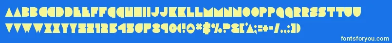 discodeckcond Font – Yellow Fonts on Blue Background