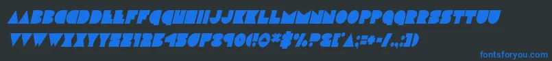 discodeckcondital Font – Blue Fonts on Black Background