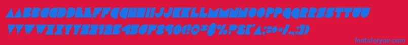 discodeckcondital Font – Blue Fonts on Red Background