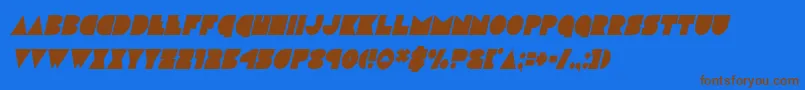 discodeckcondital Font – Brown Fonts on Blue Background
