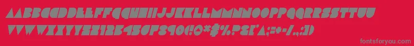 discodeckcondital-Schriftart – Graue Schriften auf rotem Hintergrund