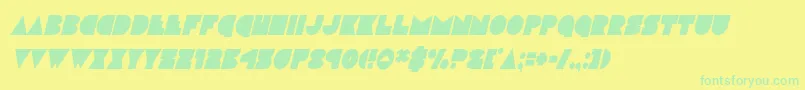 discodeckcondital Font – Green Fonts on Yellow Background