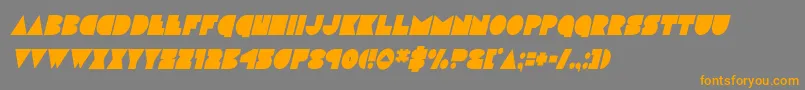 discodeckcondital-Schriftart – Orangefarbene Schriften auf grauem Hintergrund