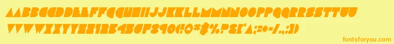 More about discodeckcondital Font discodeckcondital Font – Orange Fonts on Yellow Background