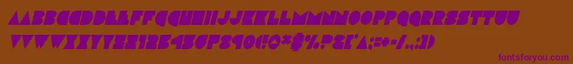 discodeckcondital Font – Purple Fonts on Brown Background