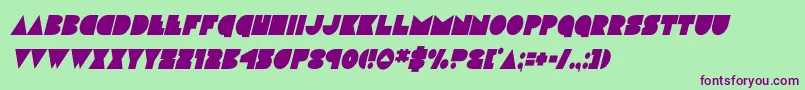 Шрифт discodeckcondital – фиолетовые шрифты на зелёном фоне
