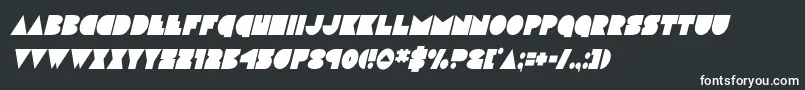 Шрифт discodeckcondital – белые шрифты на чёрном фоне