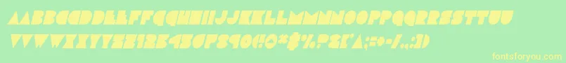 discodeckcondital Font – Yellow Fonts on Green Background