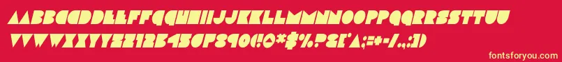 discodeckcondital Font – Yellow Fonts on Red Background