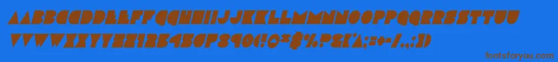 discodeckcondital Font – Brown Fonts on Blue Background