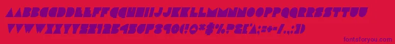 discodeckcondital Font – Purple Fonts on Red Background