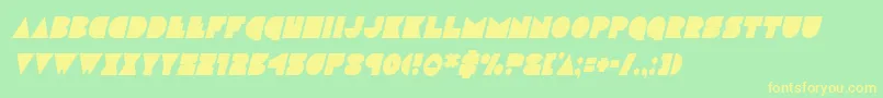 discodeckcondital Font – Yellow Fonts on Green Background