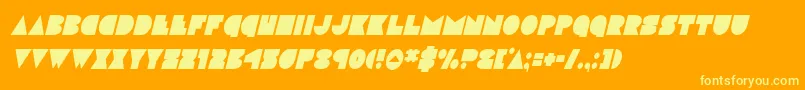 discodeckcondital Font – Yellow Fonts on Orange Background