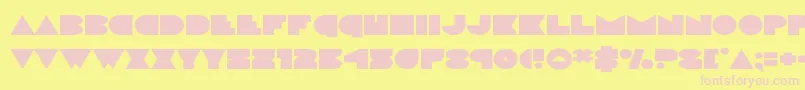 discodeckexpand Font – Pink Fonts on Yellow Background