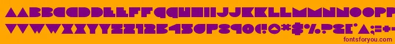 discodeckexpand Font – Purple Fonts on Orange Background