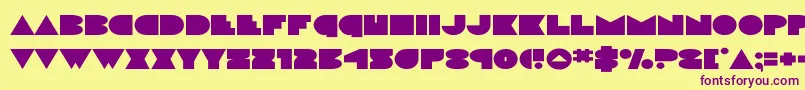 discodeckexpand Font – Purple Fonts on Yellow Background