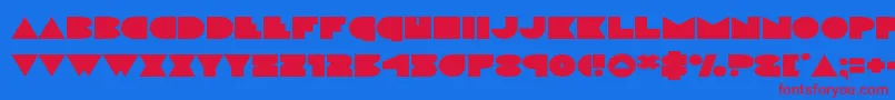 discodeckexpand Font – Red Fonts on Blue Background