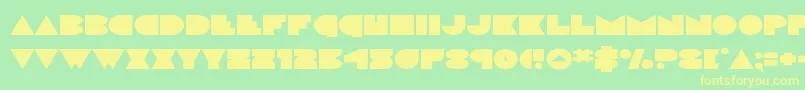 discodeckexpand-Schriftart – Gelbe Schriften auf grünem Hintergrund