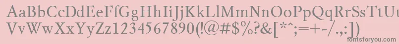 Mysl Font – Gray Fonts on Pink Background