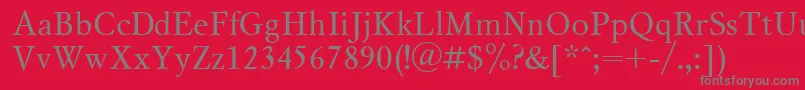 Mysl Font – Gray Fonts on Red Background