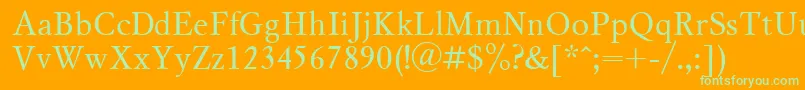 Mysl Font – Green Fonts on Orange Background