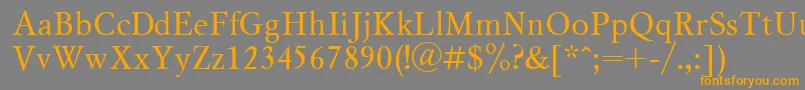 Mysl Font – Orange Fonts on Gray Background